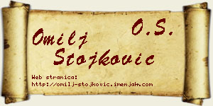Omilj Stojković vizit kartica